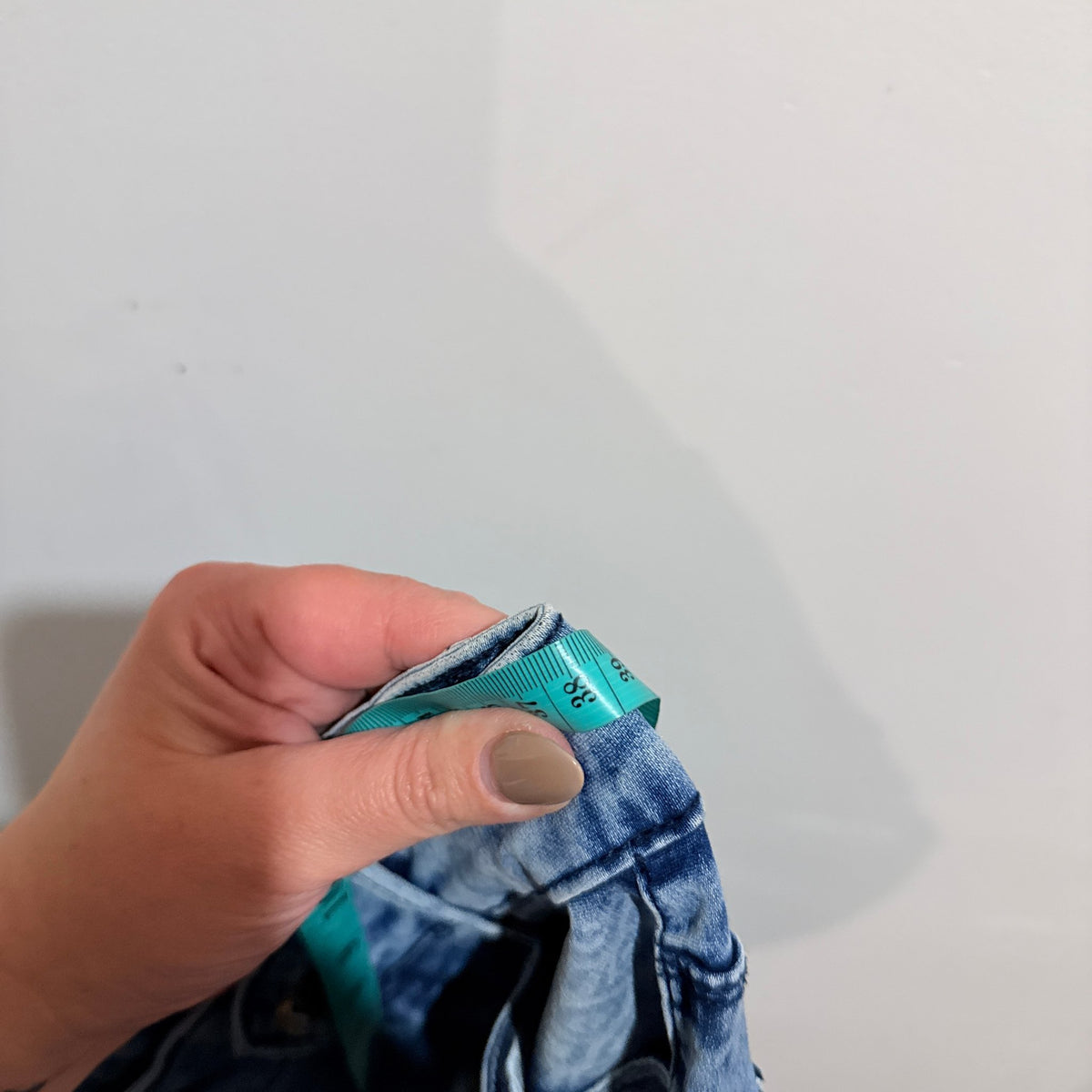 MSG Blue Acid Wash Patterned Ankle Skinny Jeans | Waist 76cm