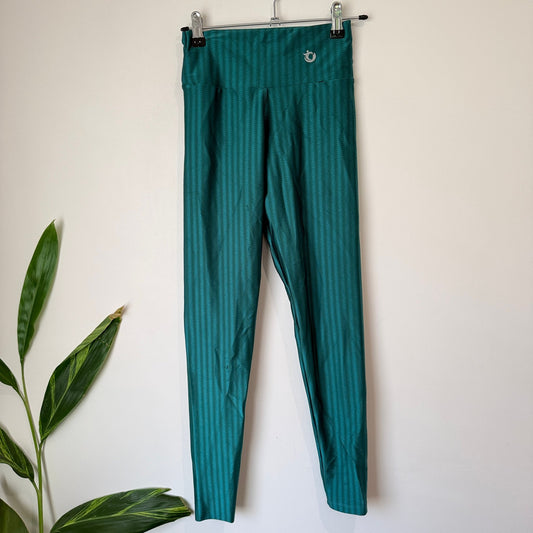 StafFit Teal Patterned High Waisted Leggings - 56cm waist unstretched