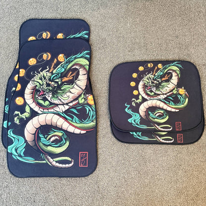 Green Dragon Car Floor Mats 4-Piece Set