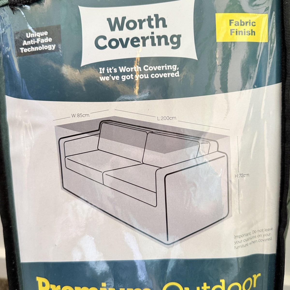 Worth Covering Outdoor 2-Seater Sofa Cover 200 x 85 x 72cm