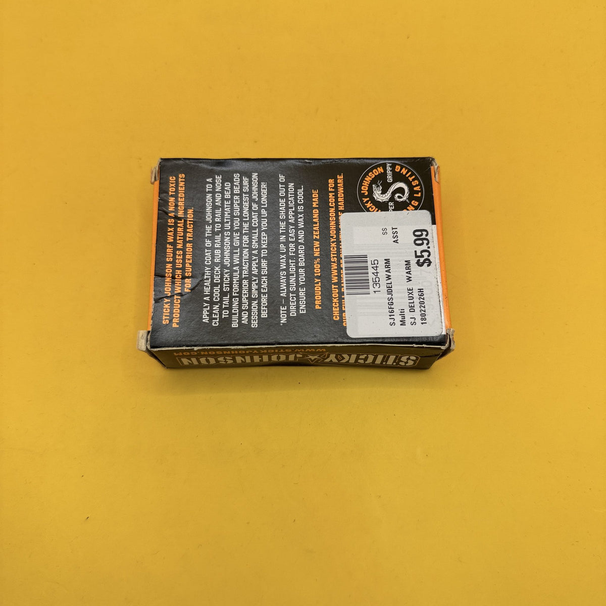 Sticky Johnson Deluxe Warm Surf Wax 90g