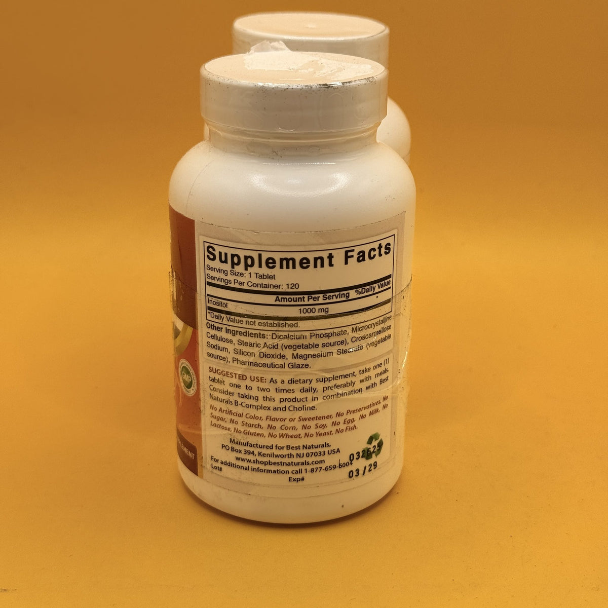 Best Naturals Inositol 1000mg 2 x 120 Tablets