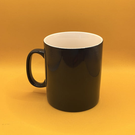 Large Dark Grey Ceramic Mug 14cm tall