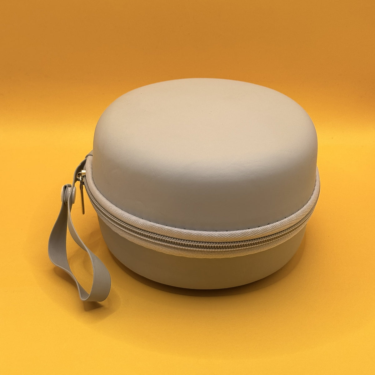 Round Grey Hard Shell Zip Storage Case approx 15cm