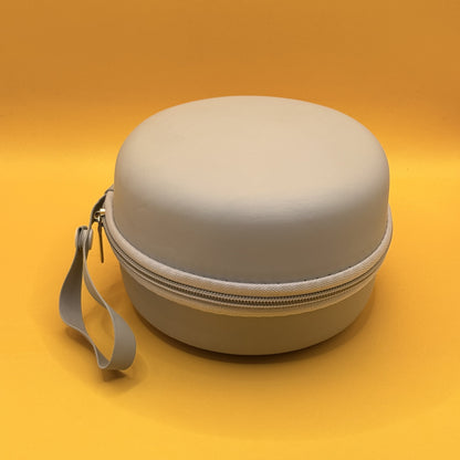 Round Grey Hard Shell Zip Storage Case approx 15cm