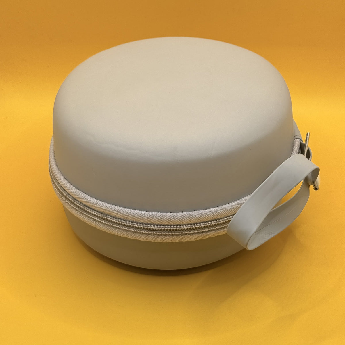 Round Grey Hard Shell Zip Storage Case approx 15cm