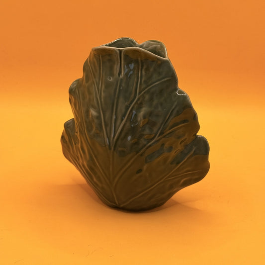CC Interiors Handmade Leaf Vase Green 13cm