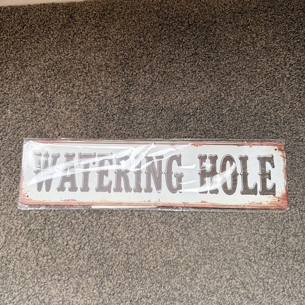 "Watering Hole" Vintage-Style Tin Sign