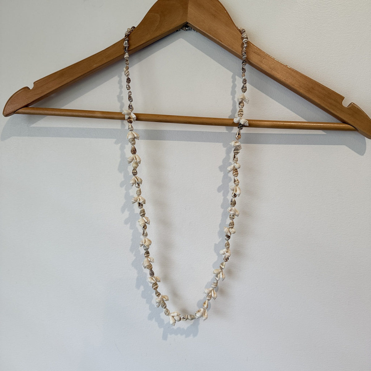 Cream Cowrie Shell Long Necklace