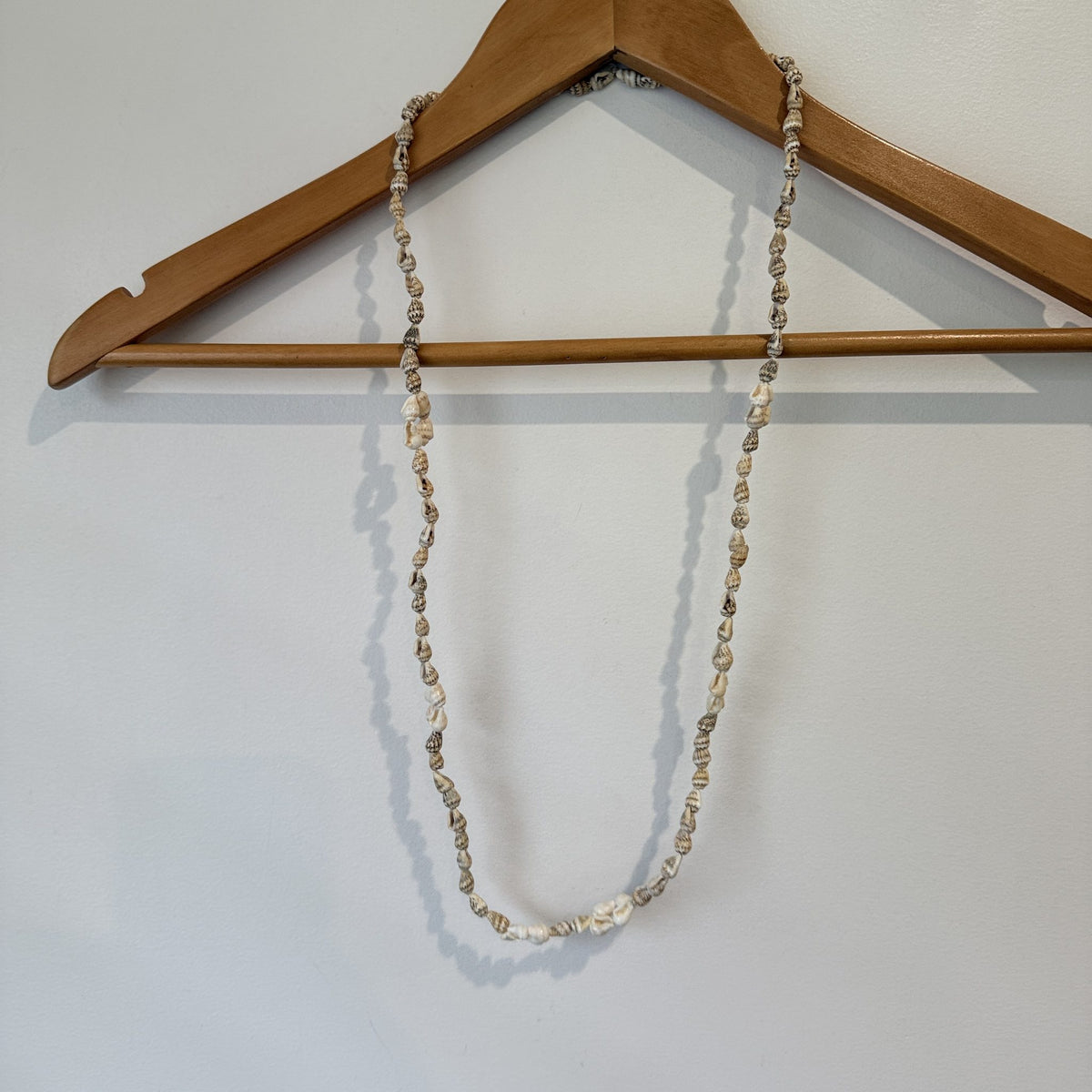 Speckled Shell Long Necklace
