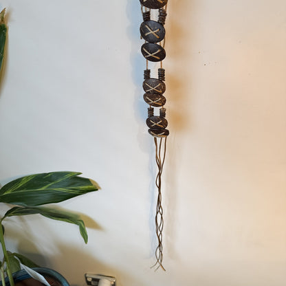 Coconut Shell Disc Link Tie Belt