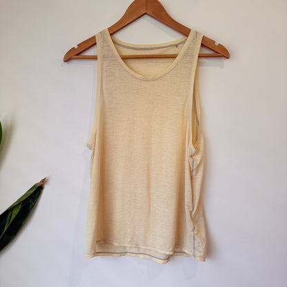 Nimble Cream Recycled Polyester Active Tank Size 8