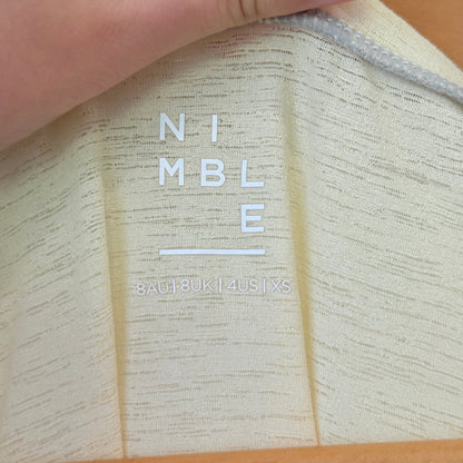 Nimble Cream Recycled Polyester Active Tank Size 8