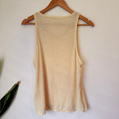 Nimble Cream Recycled Polyester Active Tank Size 8