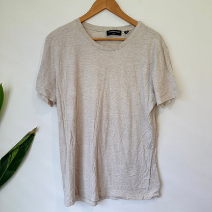 Country Road Oatmeal Marle Slim Fit T-Shirt Size L
