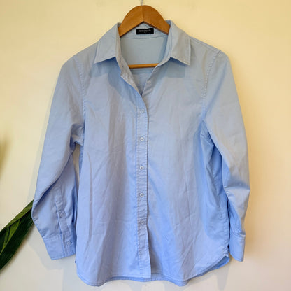 Mono Talk Long-sleeve Collared Shirt Size S
