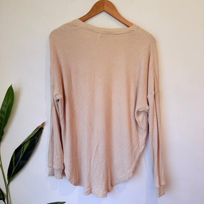 Peteralexander Waffle-knit Long-sleeve Tee Size S
