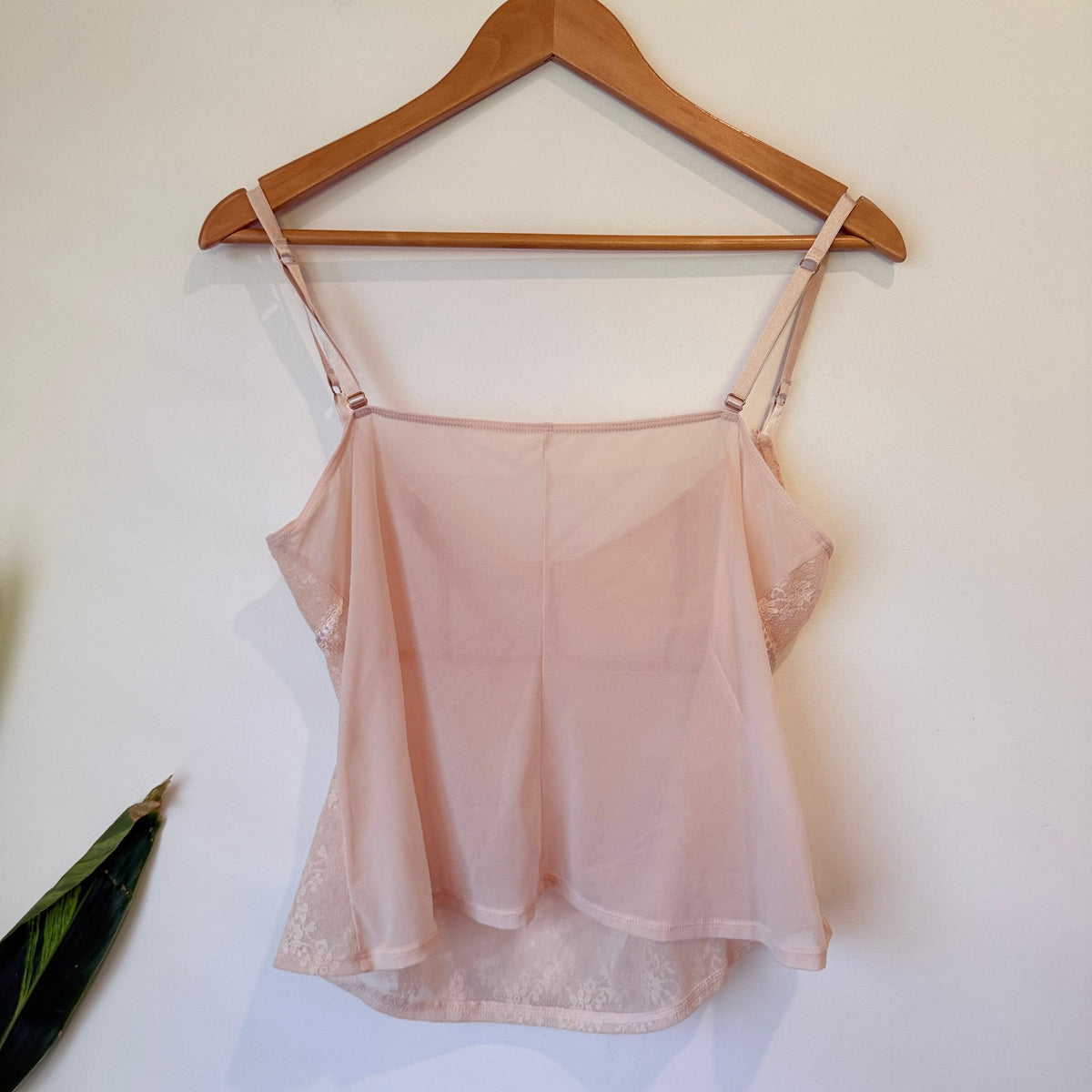 Pale Pink Lace Camisole Top