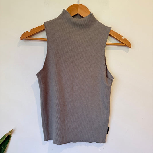Afends Ribbed High Neck Tank Size M