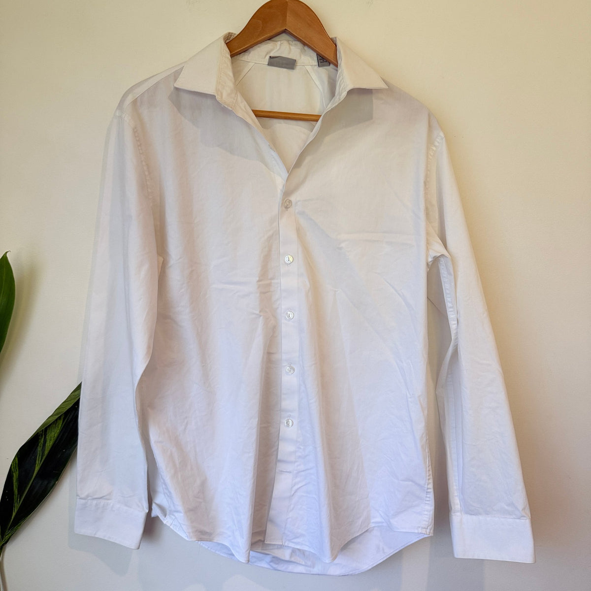 Kenneth Cole Reaction White Slim Fit Dress Shirt Size 15.5 32/33
