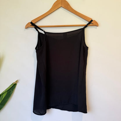 Now Black Sheer Cami Top Size 12