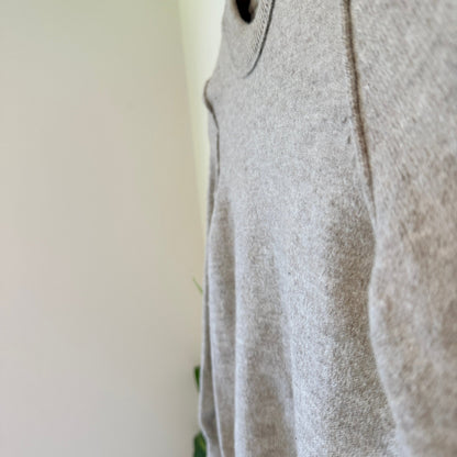 Max Grey Merino Wool Crew Neck Jumper Size XS