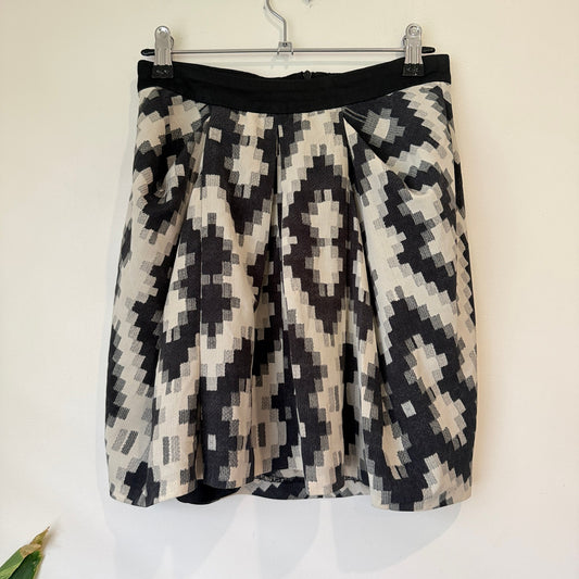 Zara Geometric Print Mini Skirt Size S