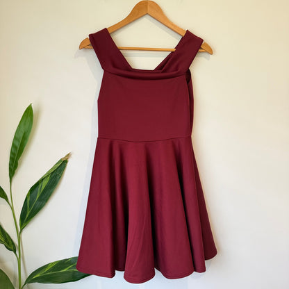 Boohoo Off-shoulder Skater Dress Size 12