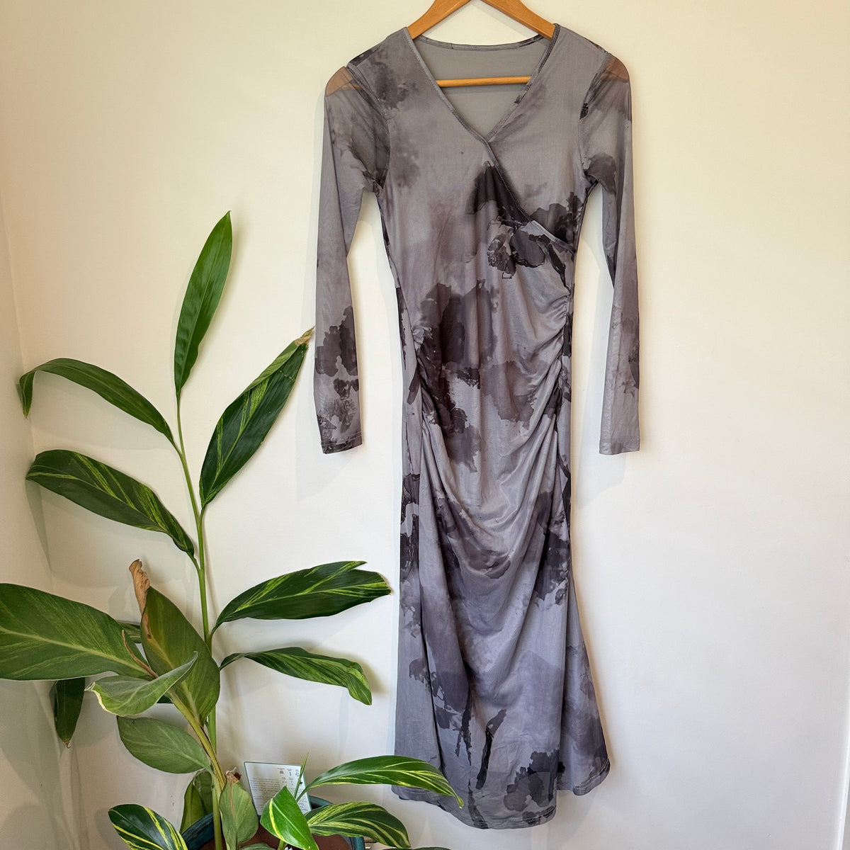 Dazy Semi-sheer Mesh Dress Size M