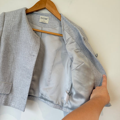 D.chic Cropped Tweed Jacket Size M | U/Arm to U/Arm 49cm