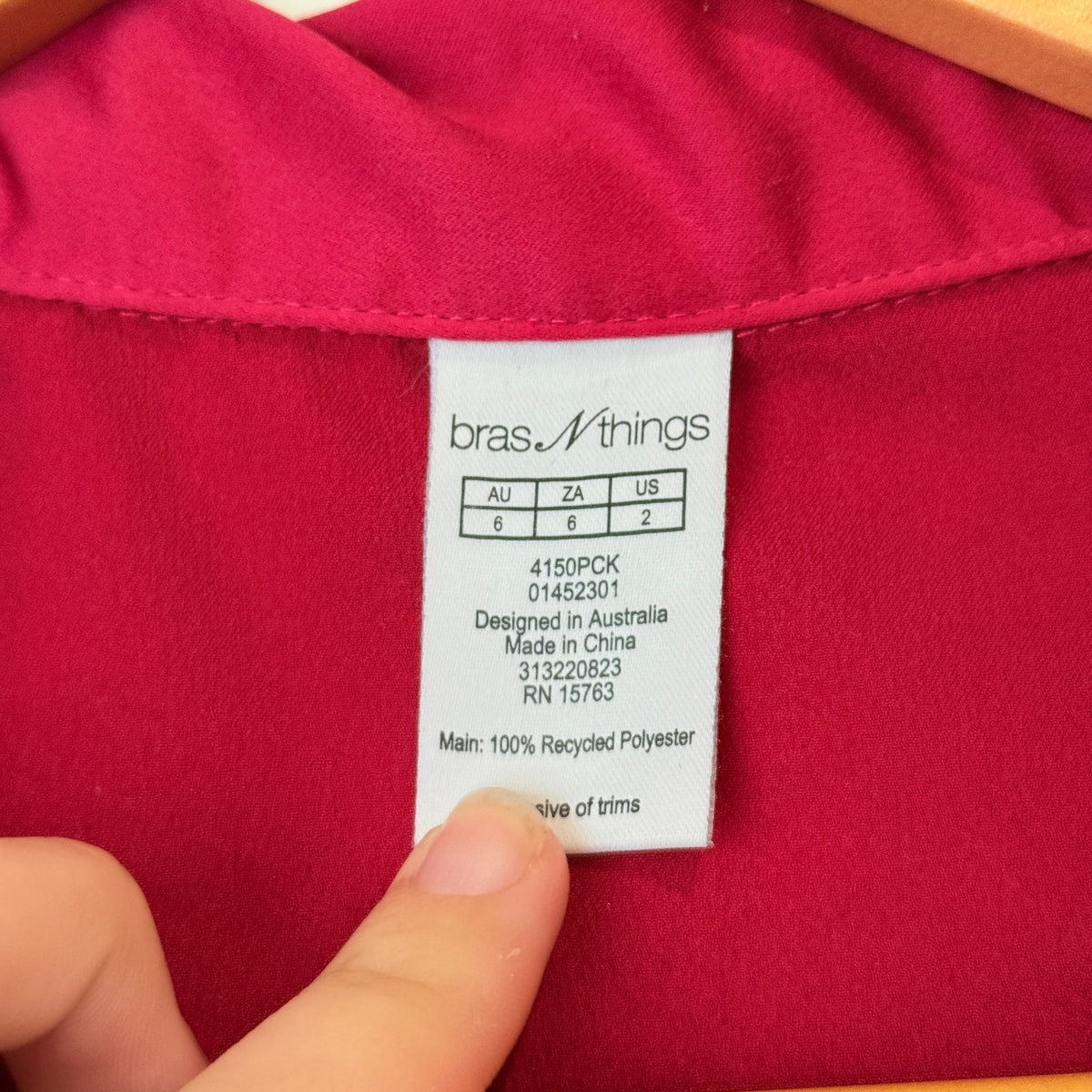 Bras N Things Satin Pajama Top Size 6