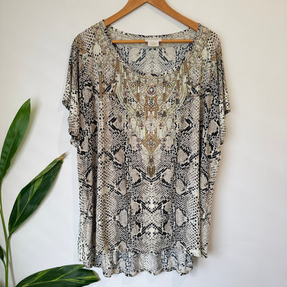 Camilla Animal-print Top Size XL