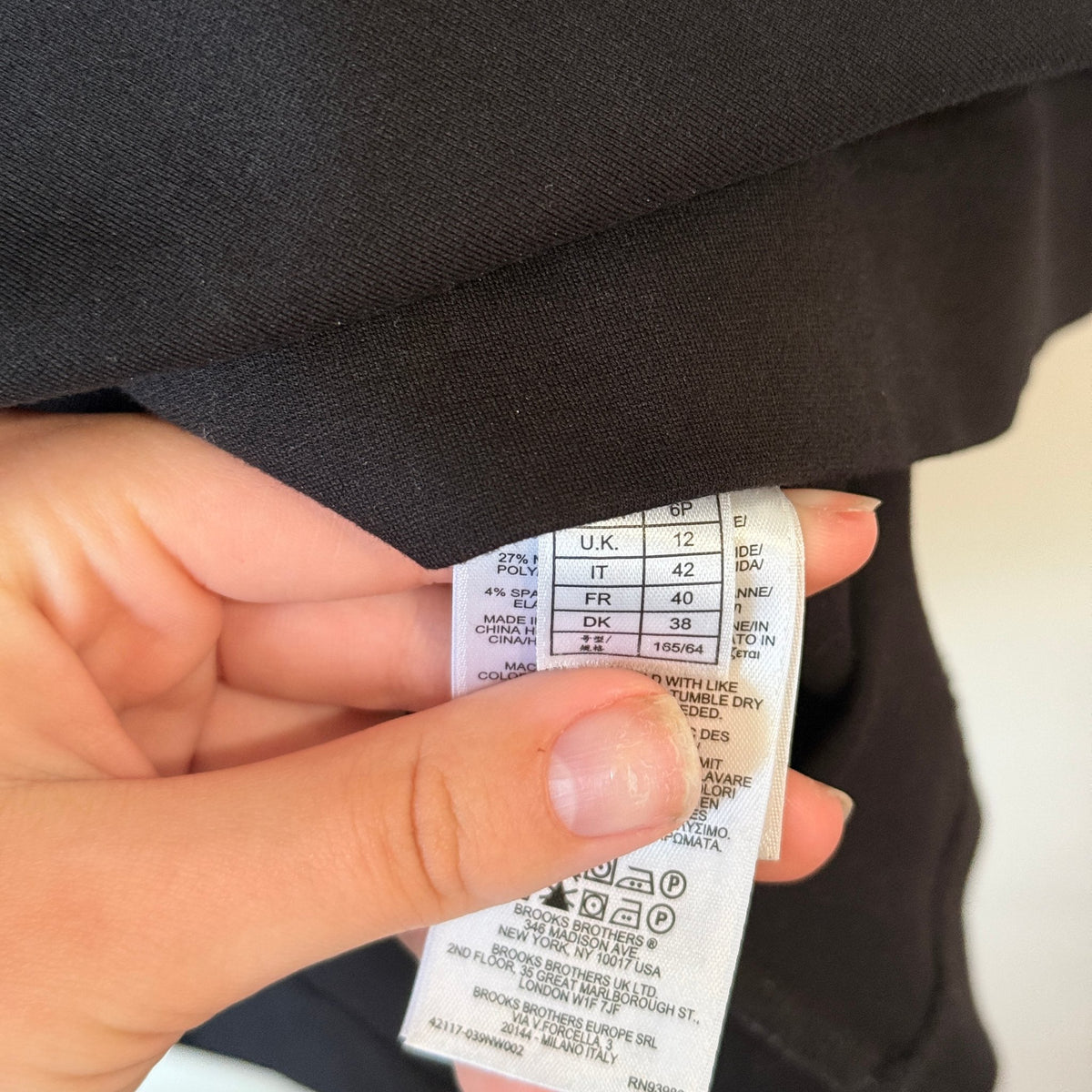 Brooks Brothers Crewneck Mini Dress Size 6P | 12 | U/Arm to U/Arm 42cm