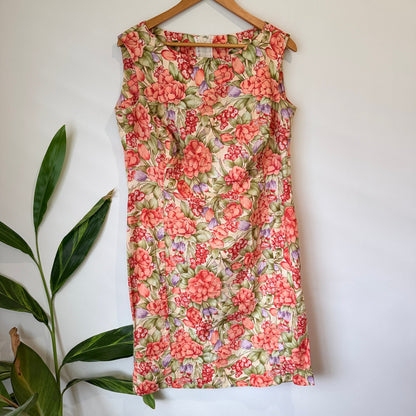 Floral Sheath Dress Size U/Arm to U/Arm 50cm