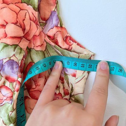 Floral Sheath Dress Size U/Arm to U/Arm 50cm