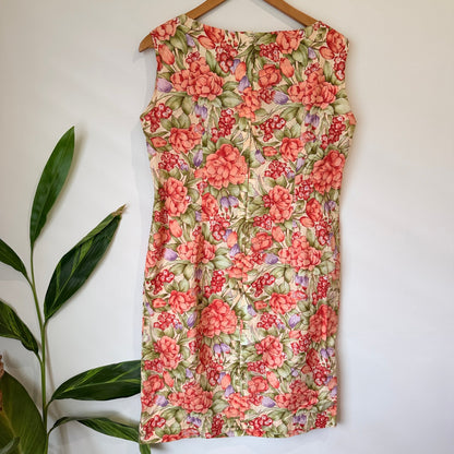 Floral Sheath Dress Size U/Arm to U/Arm 50cm