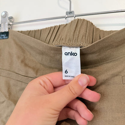 Anko Linen-blend Mini Skirt Size 6