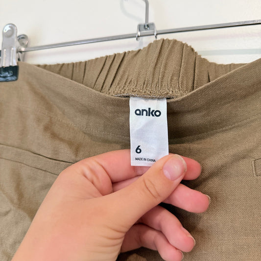 Anko Linen-blend Mini Skirt Size 6