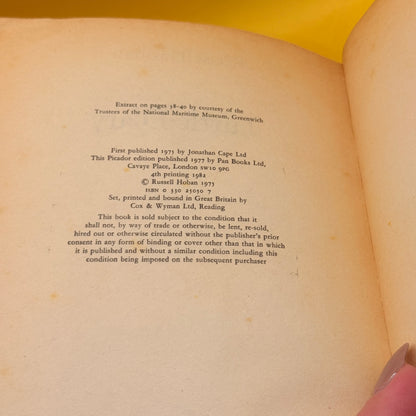 Turtle Diary by Russell Hoban (1977 Picador ed by Pan)