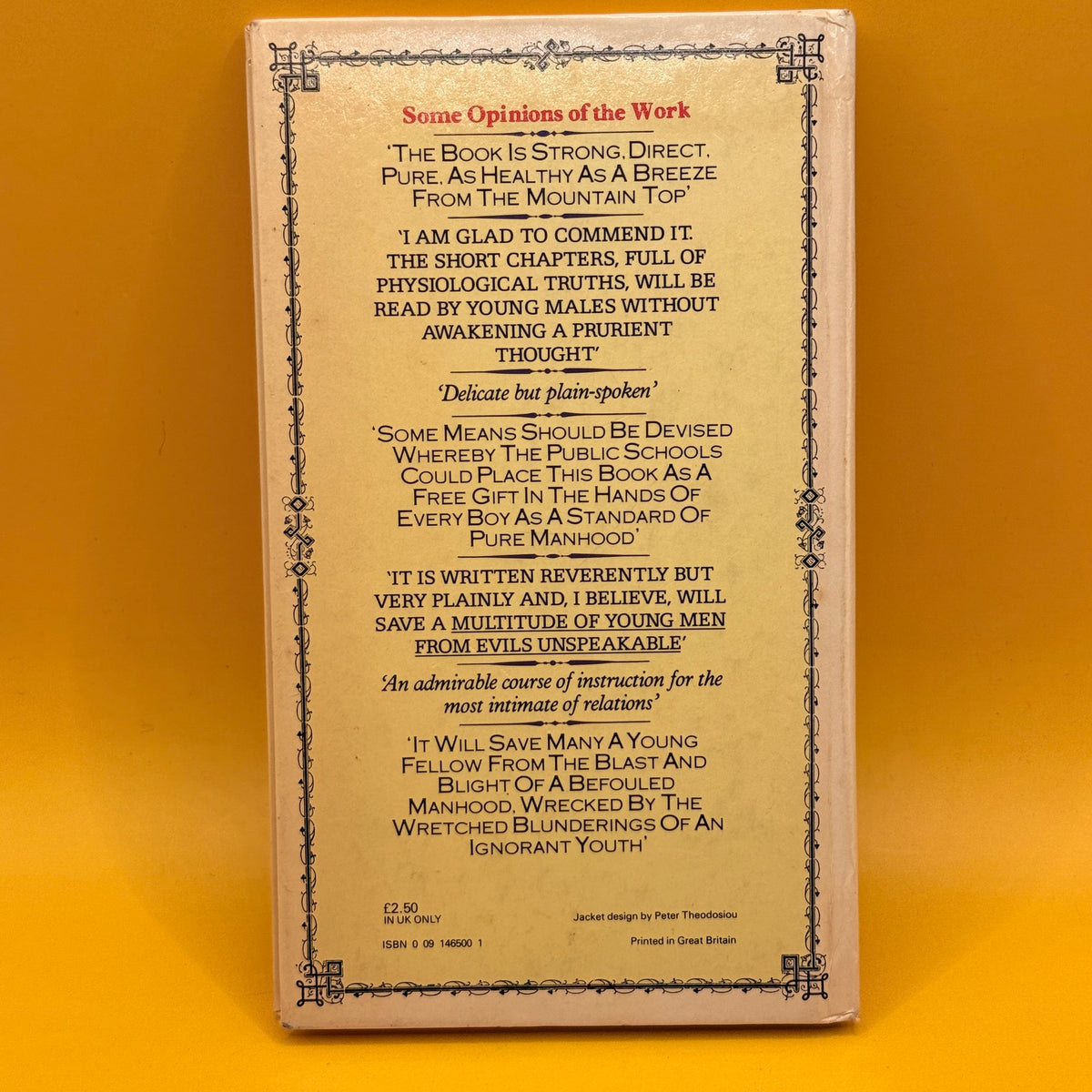 Once a Week Is Ample: The Moderately Sensual Victorian’s Guide to Restraint of the Passions by Gerard Macdonald (1982)