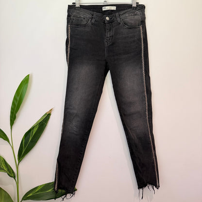 Zara Embellished Skinny Jeans Size 38