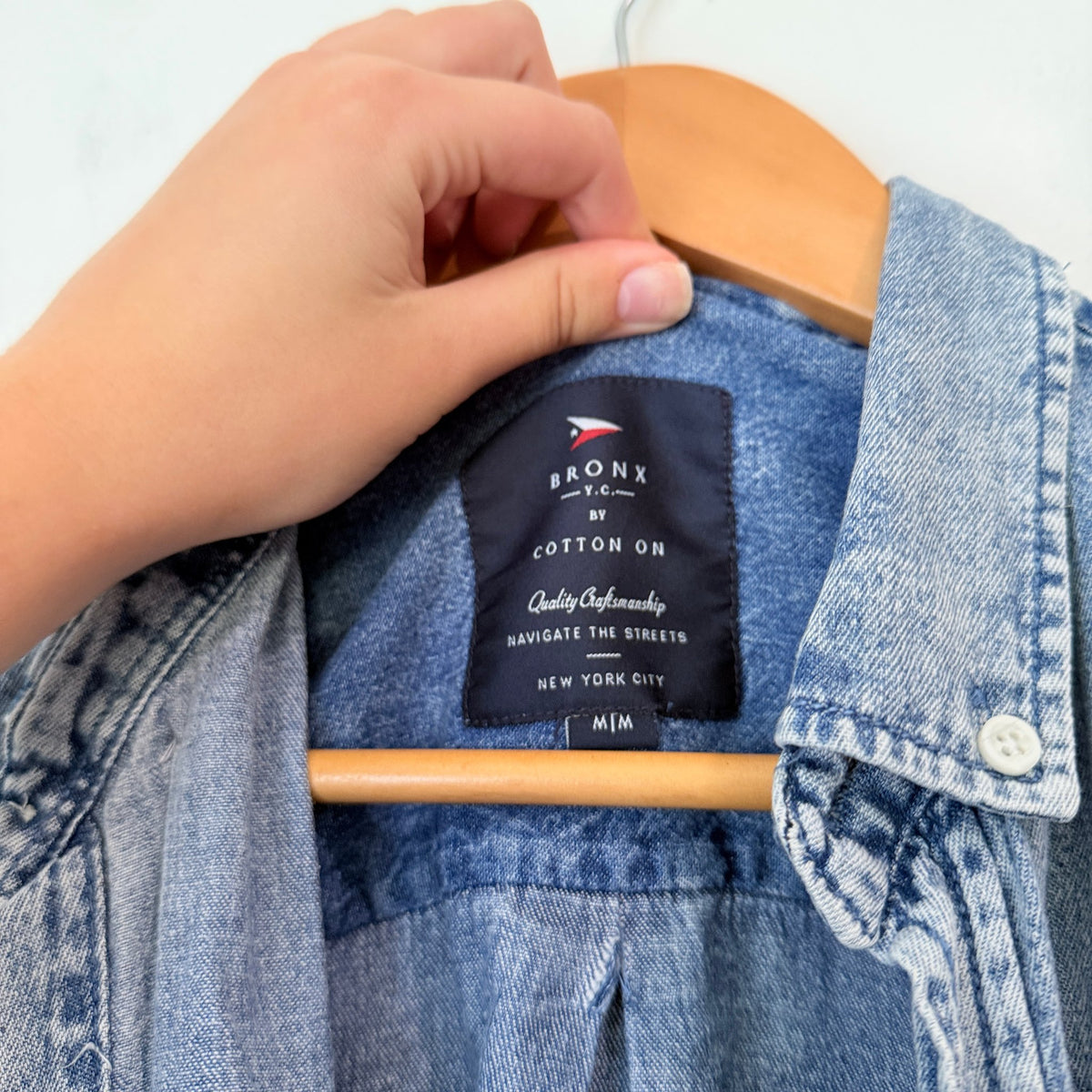 Cotton:on Denim Long-sleeve Shirt Size M/M