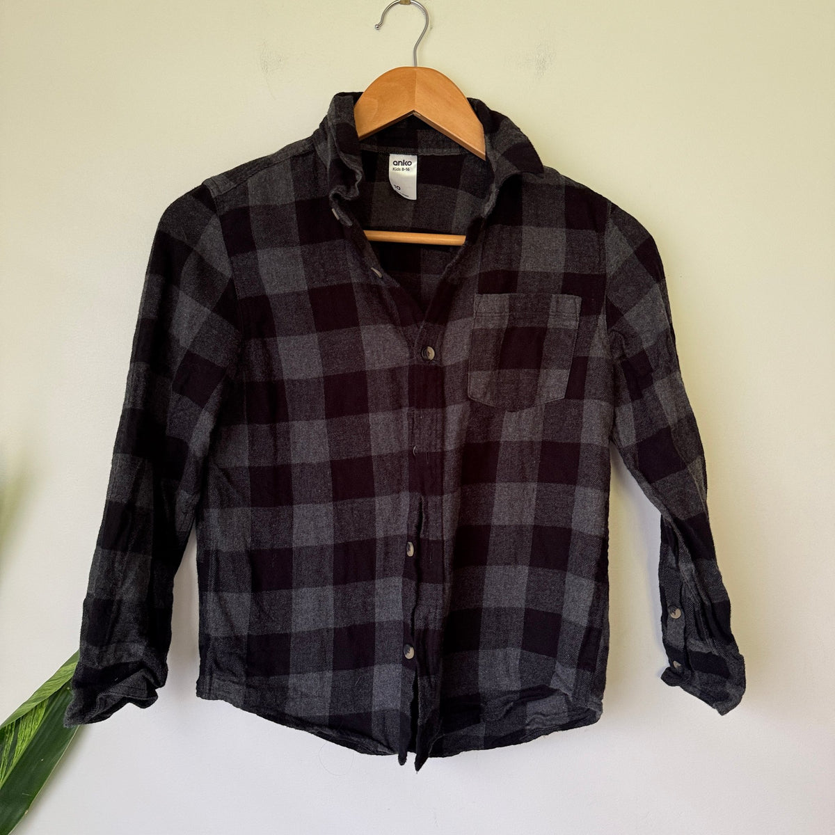 Anko Plaid Flannel Shirt Size Kids 8-16 | 10