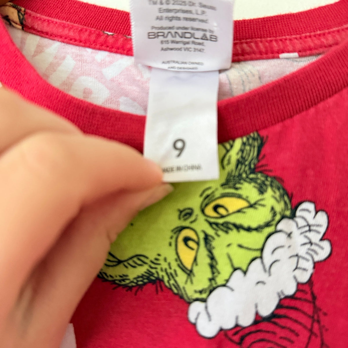 The Grinch All-over Print T-shirt Size 9