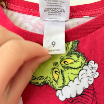 The Grinch All-over Print T-shirt Size 9