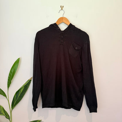 Zara Youth Hooded Henley Top Size M