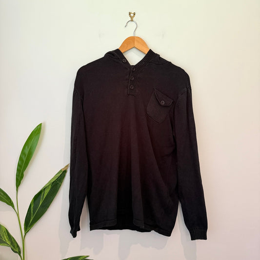 Zara Youth Hooded Henley Top Size M