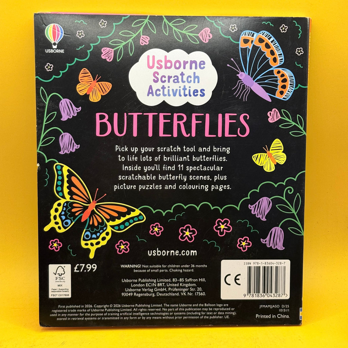 Usborne Scratch Activities: Butterflies by Sam Baer