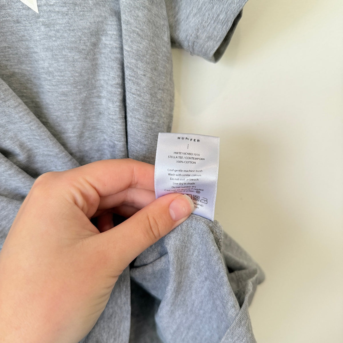 Huffer Grey Marle Logo Print T-Shirt Size 10
