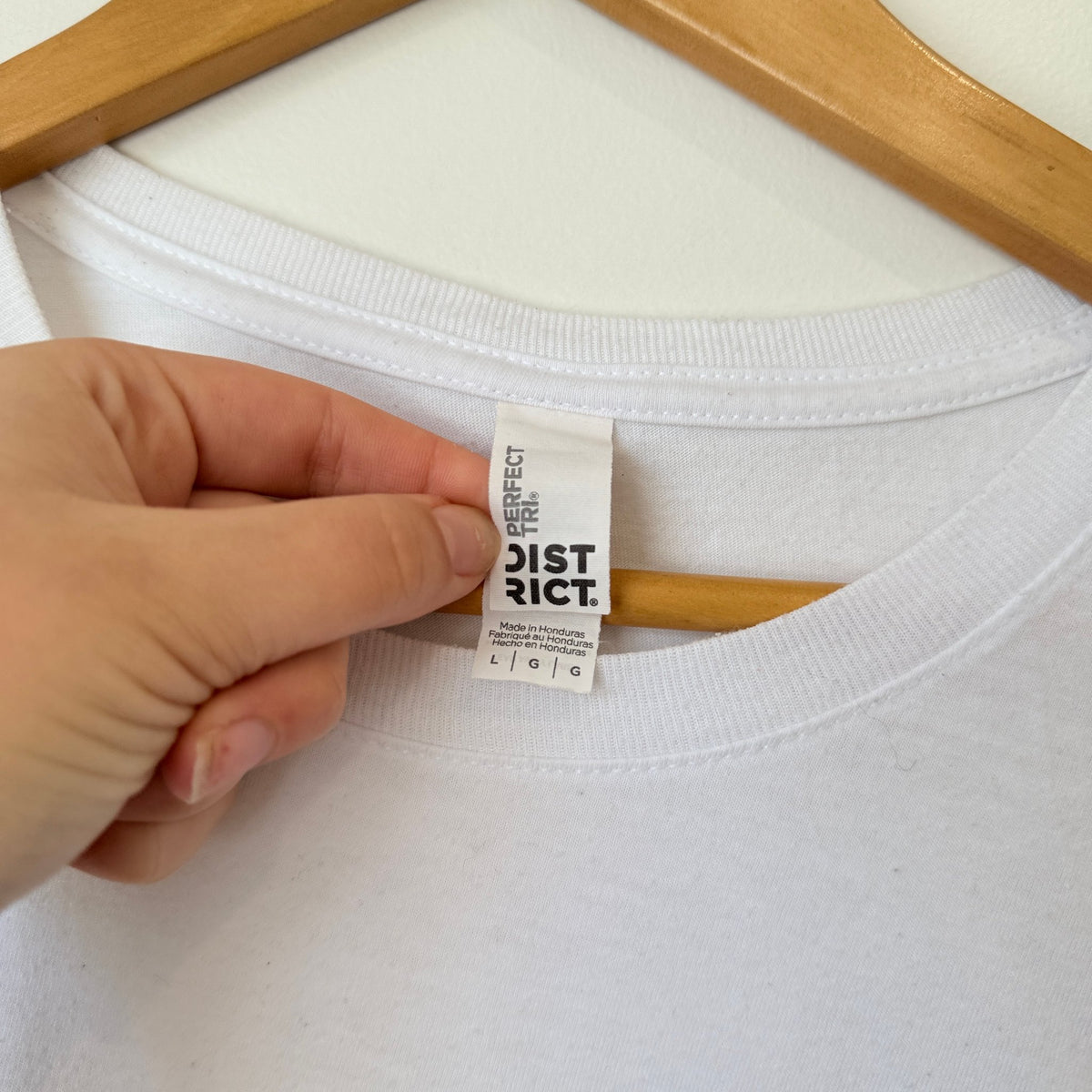 District Perfect Tri White Rogue Graphic Tee Size L